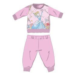   Disney Hercegnők téli pamut baba pizsama - interlock pizsama - világosrózsaszín - 92