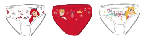 Disney Princesses Christmas little girl panties - 3-piece cotton panties