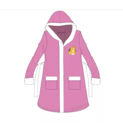   Disney Princesses hooded cotton robe for kids - light pink - 104-110
