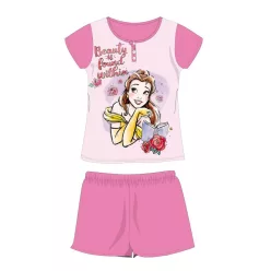   Disney Princesses summer short sleeve kids pajamas - cotton jersey pajamas