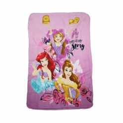 Princess girl fleece blanket - 100 x 150 cm - pink