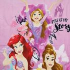 Princess girl fleece blanket - 100 x 150 cm - pink