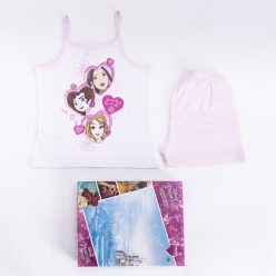  Princesses girl cotton pajamas - sleeveless pajamas - summer set - light pink - 122