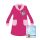 Children's bathrobe - coral - Frozen - 98 - pink