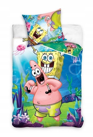 SPONGE BOB Bedding set 100% cotton 140x200 + 65x65