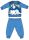 Snoopy long slim baby pajamas - cotton jersey pajamas - light blue - 80