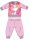Snoopy long slim baby pajamas - cotton jersey pajamas - light pink - 92