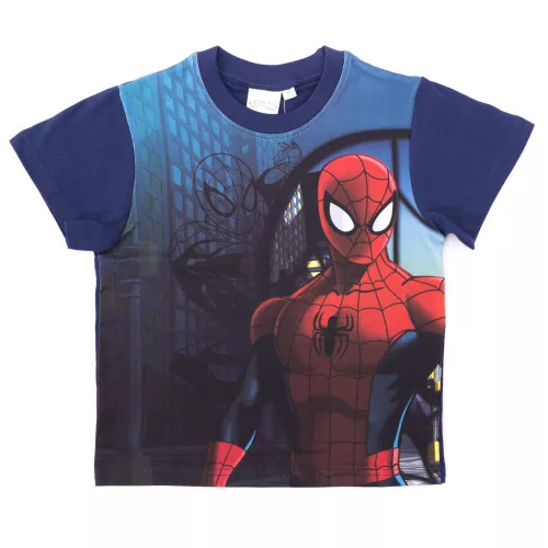 Spiderman little boy short sleeve t-shirt - cotton t-shirt - dark blue_98
