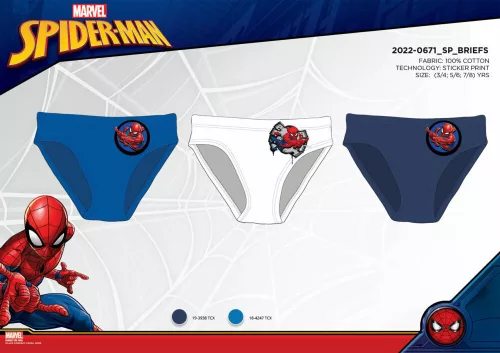 3-piece little boy cotton underwear - Spiderman