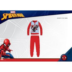 Winter cotton interlock kids pajamas - Spiderman - red - 128