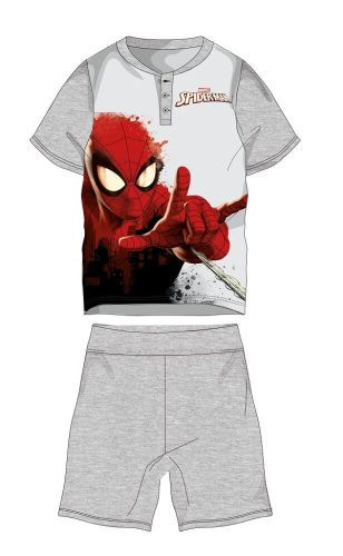 Spiderman summer short sleeve children's pajamas - cotton jersey pajamas - gray - 104