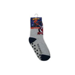   Non-slip children's plush socks - Spiderman - full plush - gray - 27-30