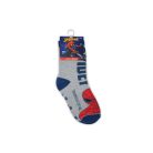 Non-slip children's plush socks - Spiderman - full plush - Spider - gray - Spidey logo - 23-26