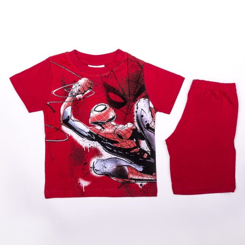 Spiderman boy cotton summer set - shirt-shorts set - red - 128