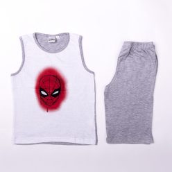   Spiderman boy cotton summer set - jersey-shorts set - gray - 110