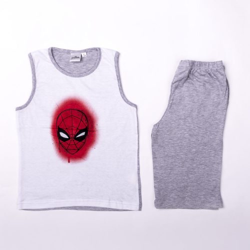 Spiderman boy cotton summer set - jersey-shorts set - gray - 110