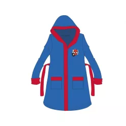 Spiderman hooded cotton bathrobe for kids