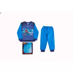 Flannel kids pajamas - Spiderman - medium blue - 98