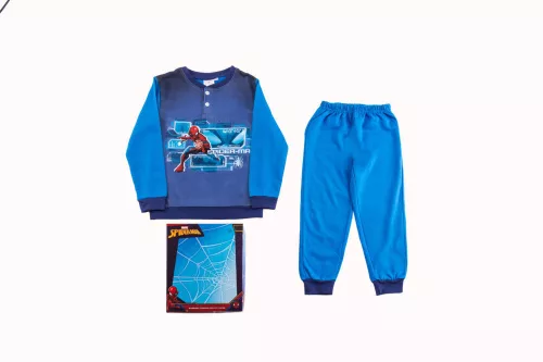 Flannel kids pajamas - Spiderman - medium blue - 98