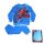 Winter cotton children's pajamas - Spiderman - navy blue - 134