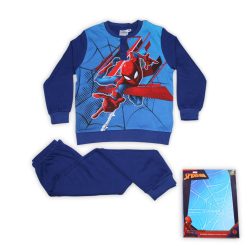   Winter cotton children's pajamas - Spiderman - dark blue - 128