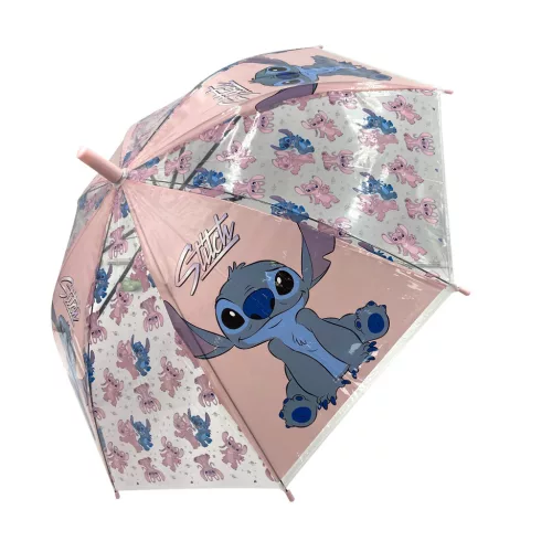 Disney Stitch semi-automatic umbrella - 68cm - Pink