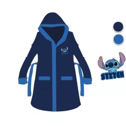   Disney Stitch hooded cotton robe for boys - dark blue - 122-128