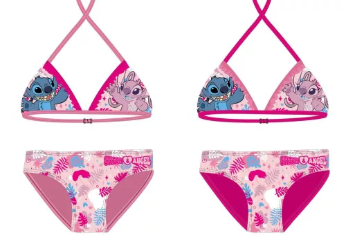 Stitch two-piece swimsuit for girls - bikini with triangle top
