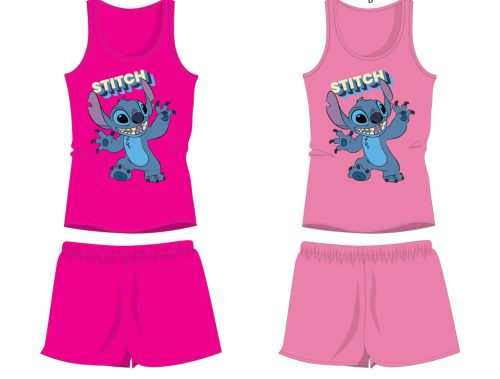 Disney Stitch cotton summer set - t-shirt-shorts set - pink - 110