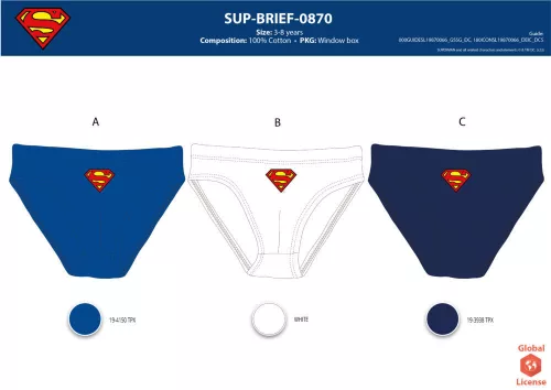 Superman little boy underwear - 3-piece cotton underwear
