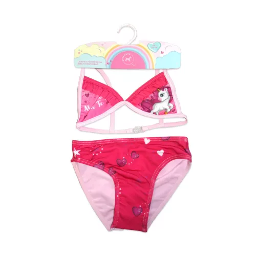 Unicorn two-piece swimsuit for girls - light pink - 116