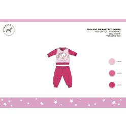 Winter interlock cotton baby pajamas - Unicorn - pink - 92