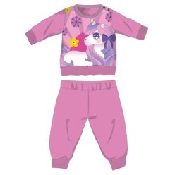   Unicorn winter thick baby pajamas - flannel pajamas - dark rose pink - 92