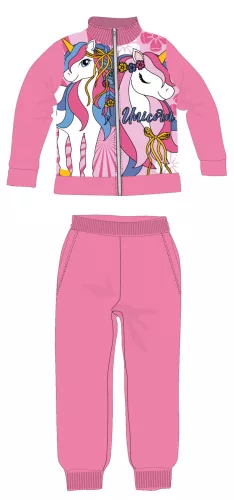 Unicorn girls leisure suit - pink - 104