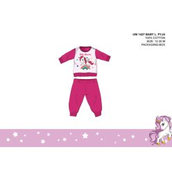 Unicorn baby pajamas - jersey cotton pajamas - pink - 92