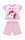 Unicorn summer short sleeve baby pajamas - cotton jersey pajamas - light pink - 92