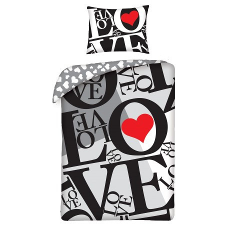Love duvet cover set 140x200 cm, 70x90 cm