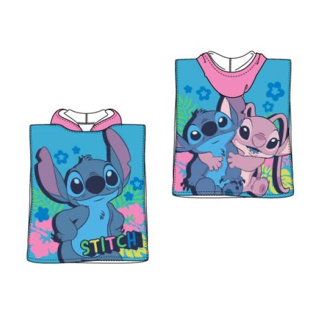 Disney Stitch 100% cotton poncho - 55x110 cm