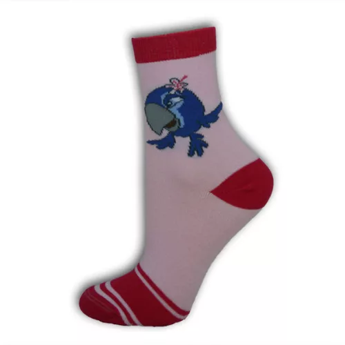 Children's cotton ankle socks - Angry Birds - 23-26 - pink